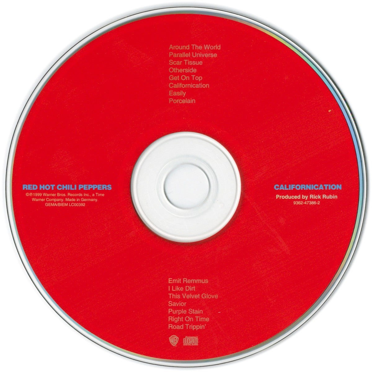 Label Disc: Red Hot Chili Peppers – Californication CD | Relix