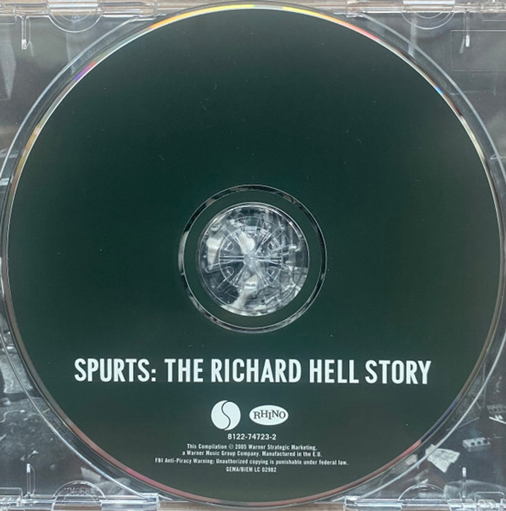 Label Disc: Richard Hell – Spurts: The Richard Hell Story (Remastered CD) CD | Relix