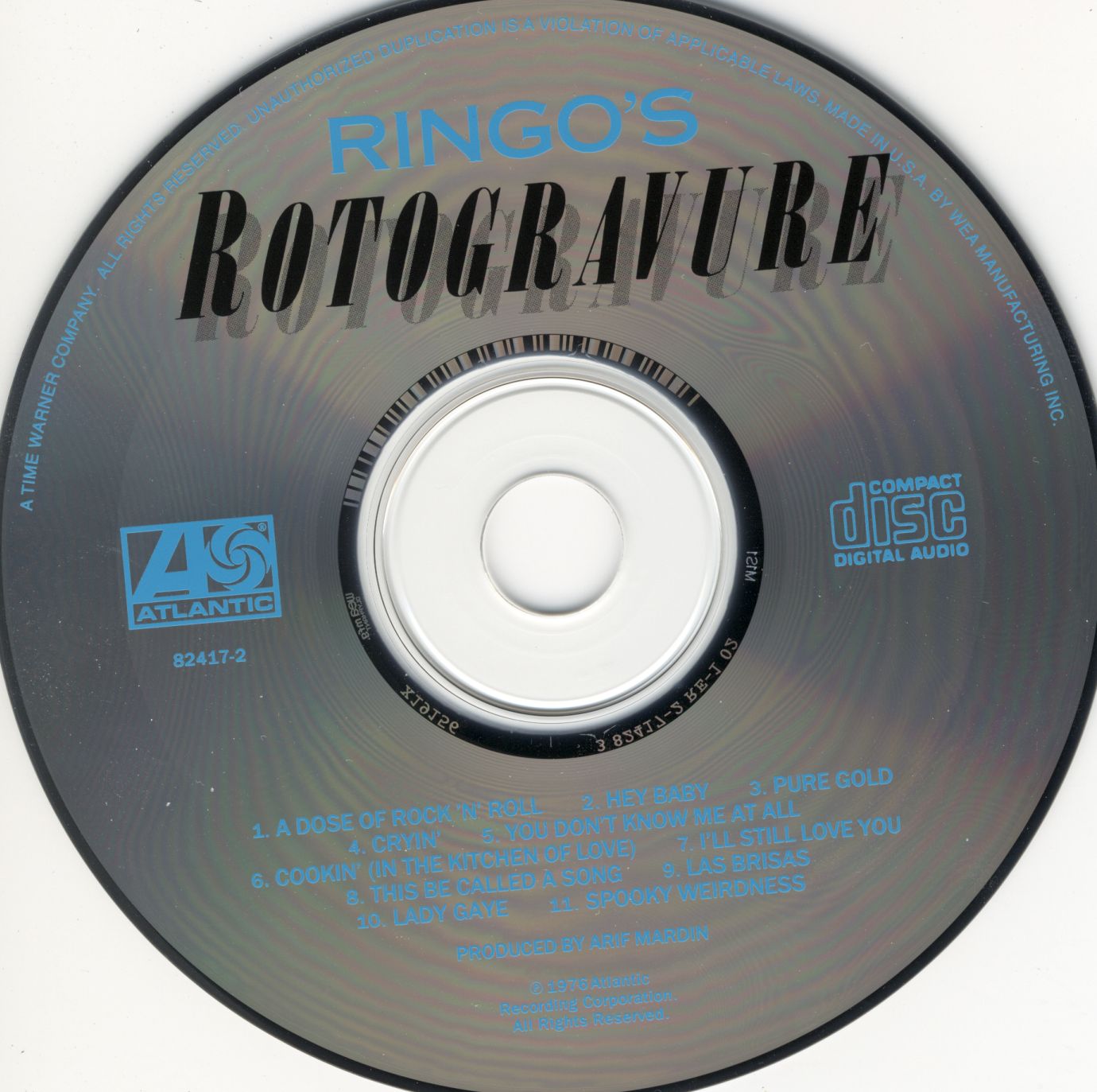 Label Disc: Ringo Starr – Ringo's Rotogravure CD | Relix