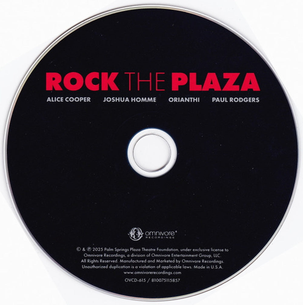 Label Disc: Rock The Plaza: Concert To Save The Historic / Var – Rock The Plaza: Concert To Save The Historic / Var CD | Relix