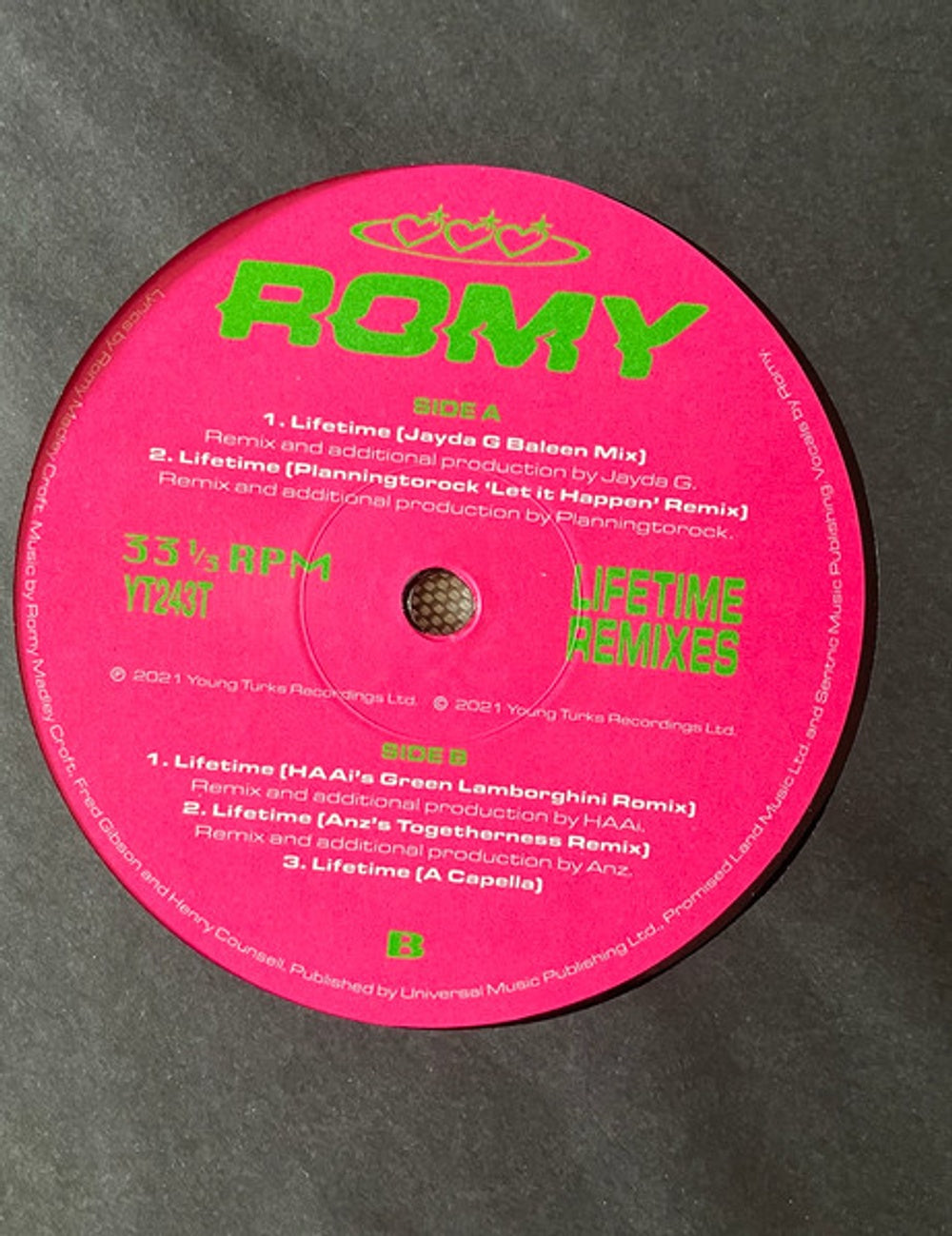 Label Disc: Romy – Lifetime Remixes Vinyl LP | Relix