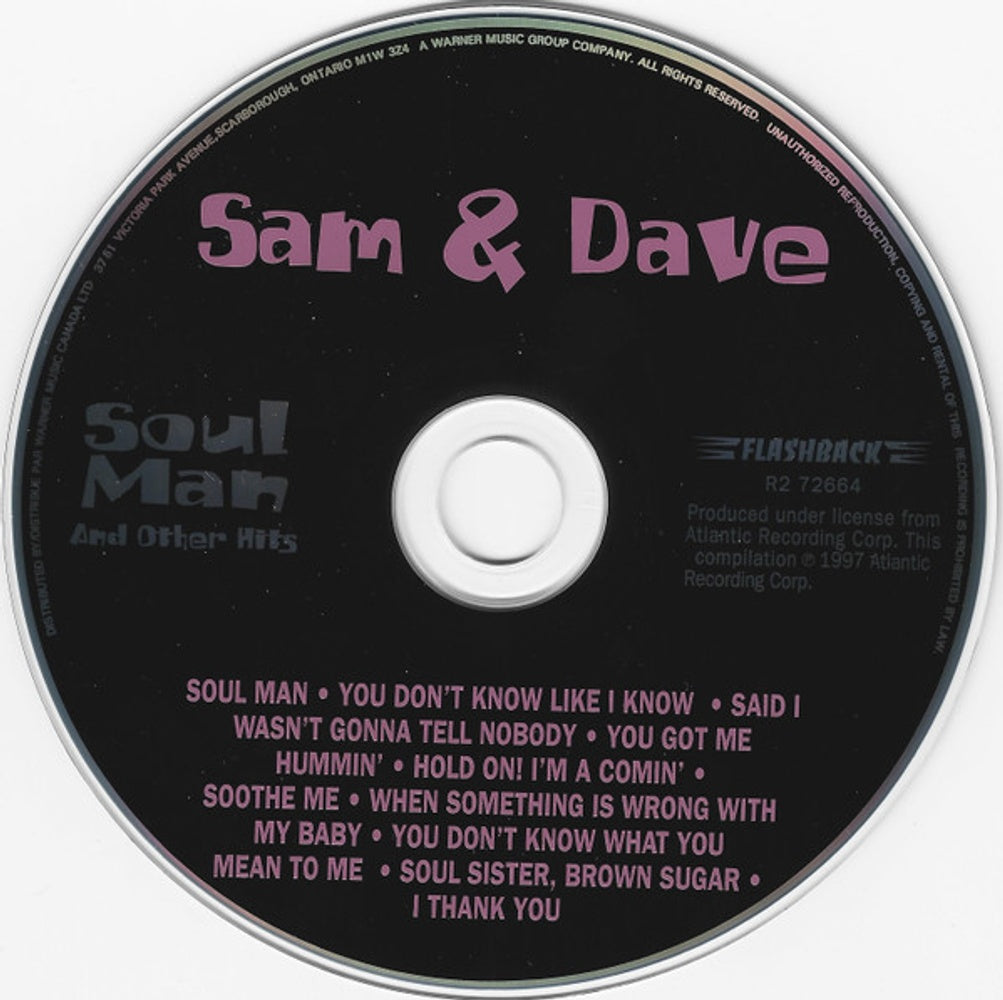 Label Disc: Sam & Dave – Soul Man & Other Hits CD | Relix