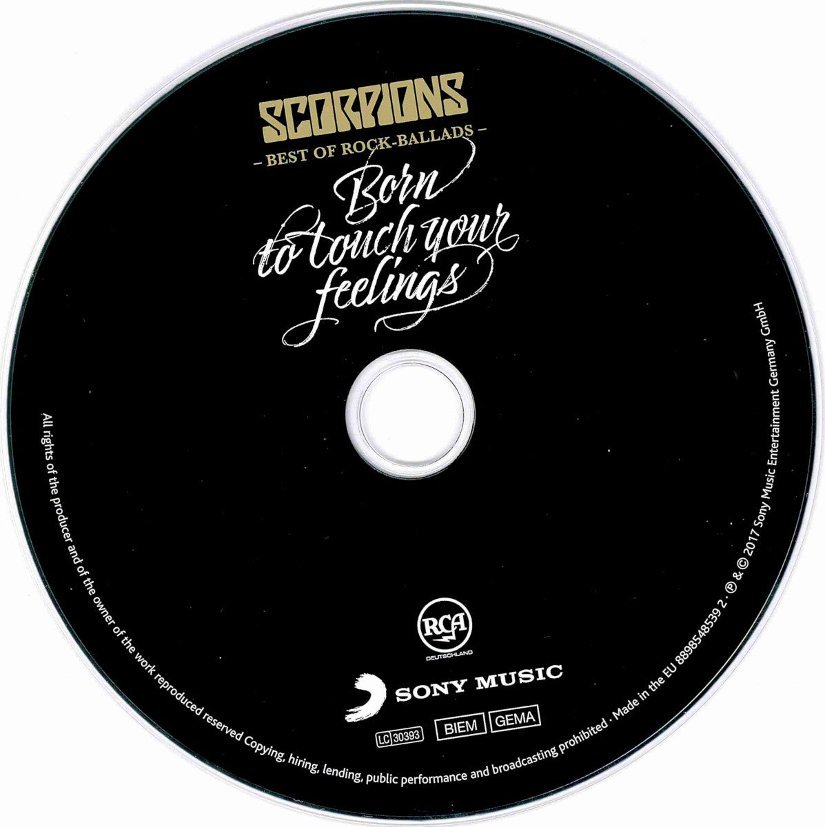 Label Disc: Scorpions – Born To Touch Your Feelings - Best Of Rock Ballads CD | Relix