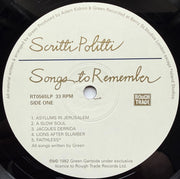 Label Disc: Scritti Politti – Songs To Remember Vinyl LP | Relix