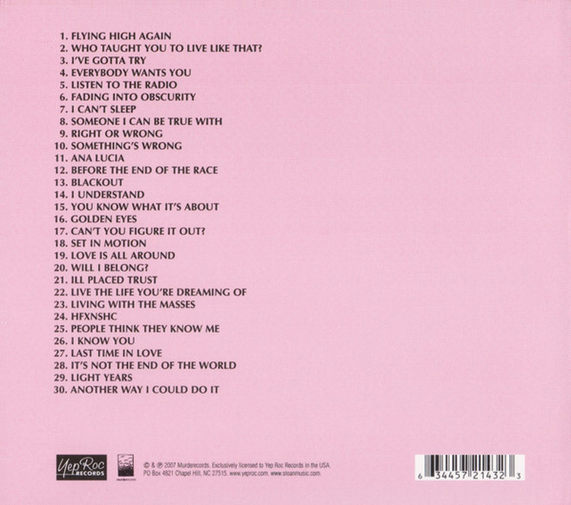 Label Disc: Sloan – Never Hear the End of It CD | Relix