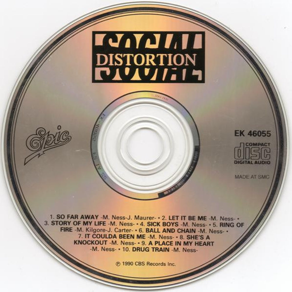 Label Disc: Social Distortion – Social Distortion (CD) CD | Relix