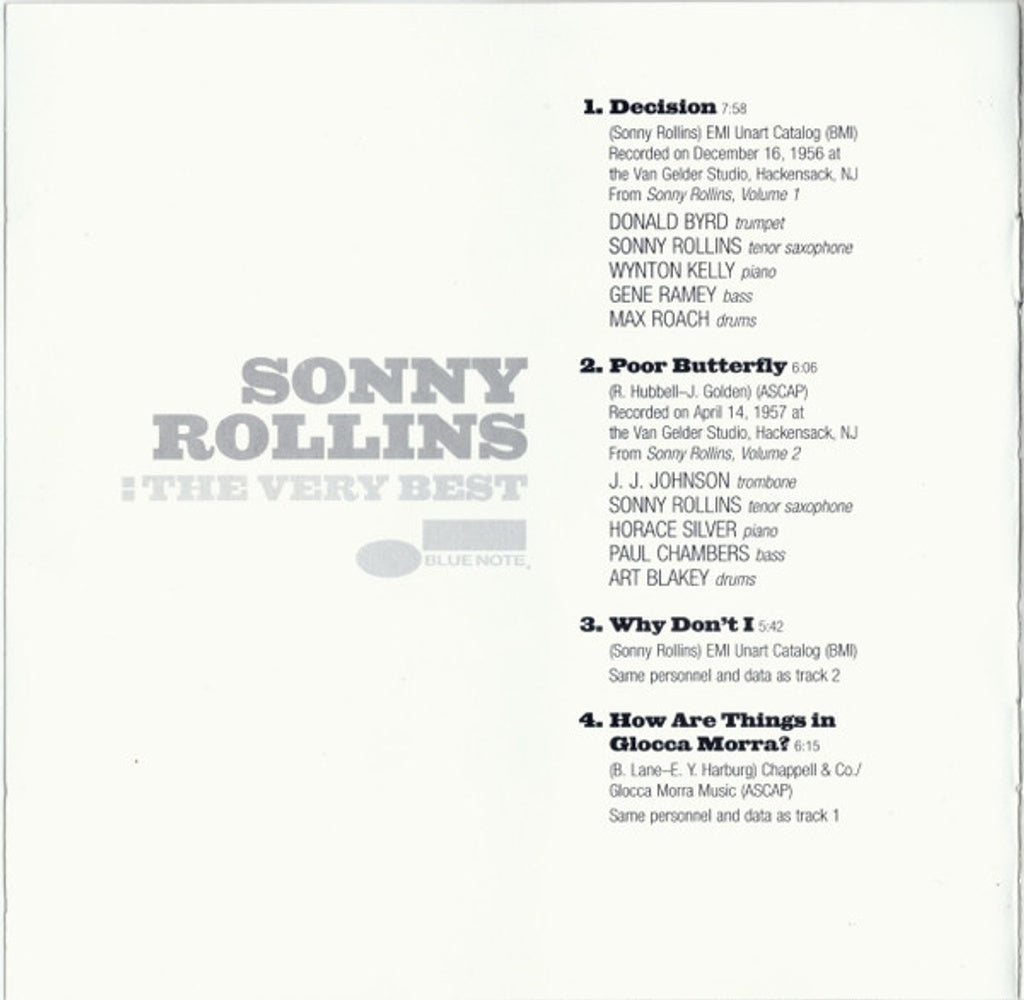 Label Disc: Sonny Rollins – The Very Best CD | Relix