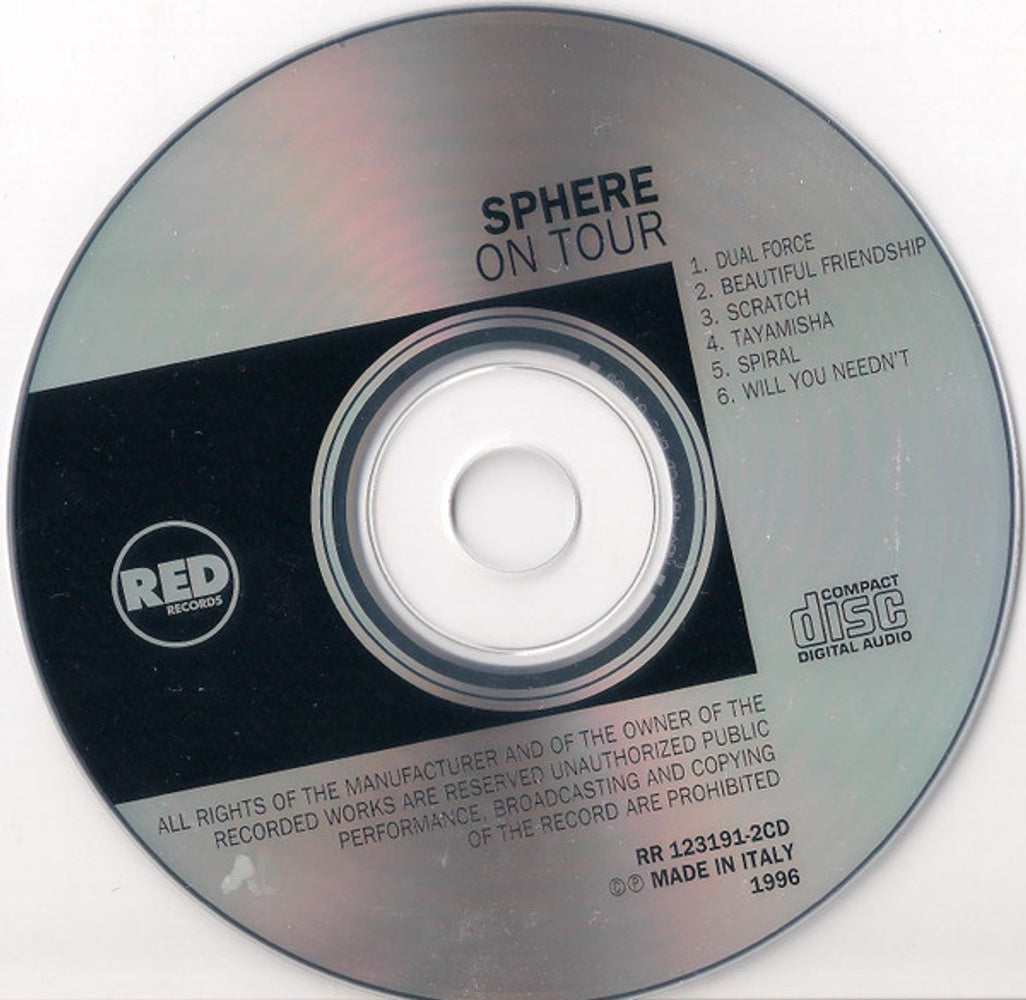 Label Disc: Sphere – On Tour CD | Relix