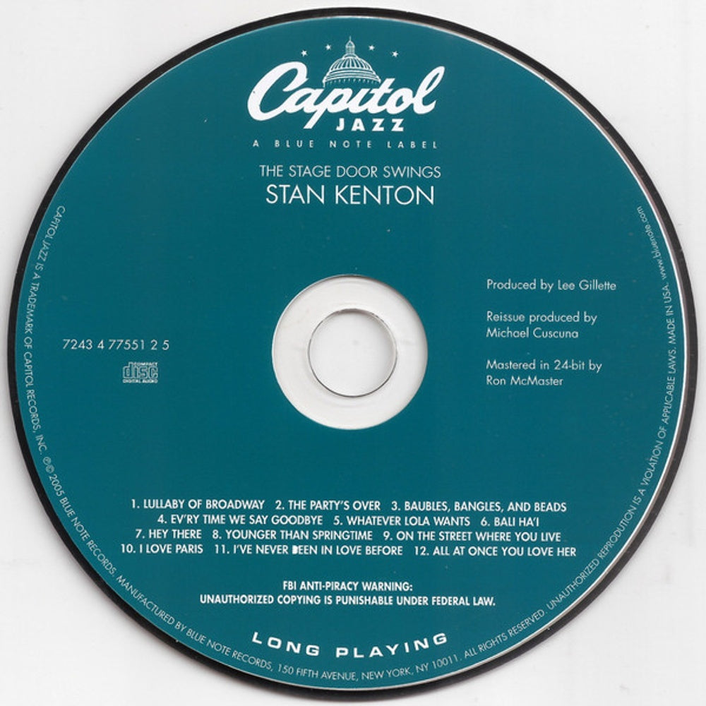 Label Disc: Stan Kenton – The Stage Door Swings CD | Relix
