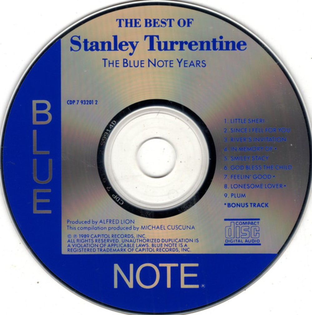 Label Disc: Stanley Turrentine – Best of CD | Relix