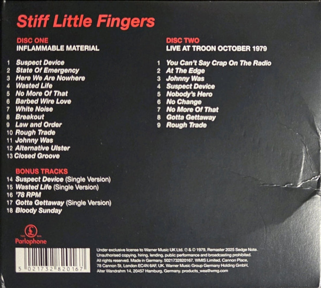 Label Disc: Stiff Little Fingers – Inflammable Material (W/Dvd, Remastered CD) CD | Relix