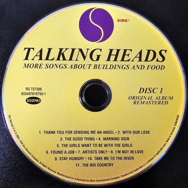 Label Disc: Talking Heads – More Songs About Buildings And Food (Deluxe, Wbr CD) CD | Relix
