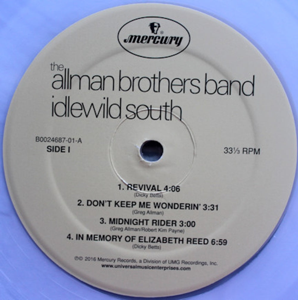 Label Disc: The Allman Brothers Band – Idlewild South (180 Gram LP Vinyl) Vinyl LP | Relix