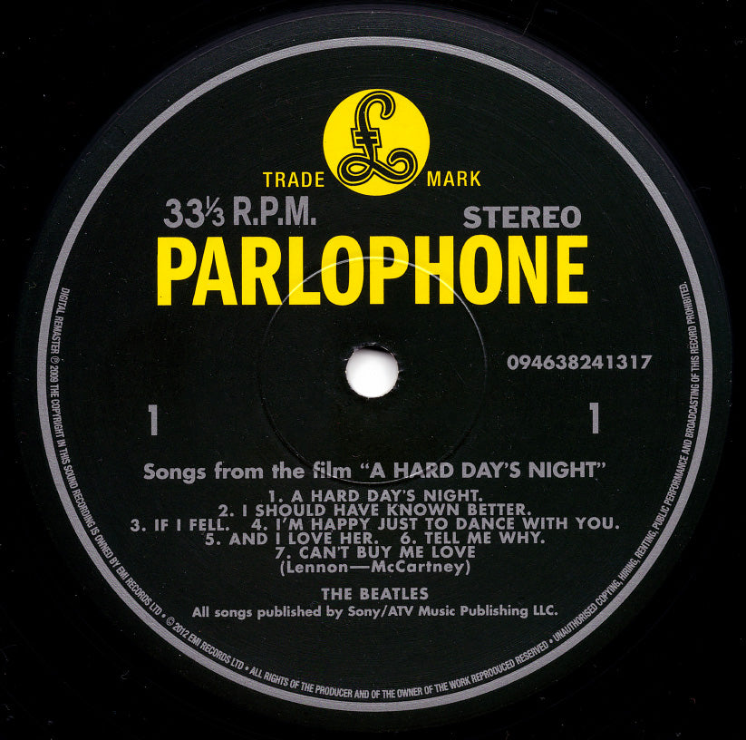 Label Disc: The Beatles – Hard Day's Night (Reissue, Remastered, 180 Gram LP Vinyl) Vinyl LP | Relix