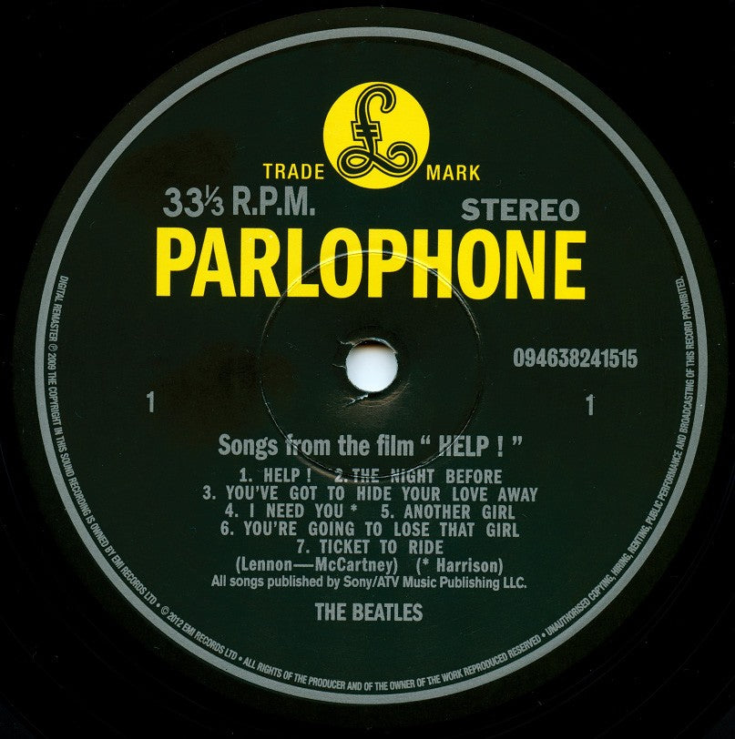 Label Disc: The Beatles – Help (Reissue, Remastered, 180 Gram LP Vinyl) Vinyl LP | Relix