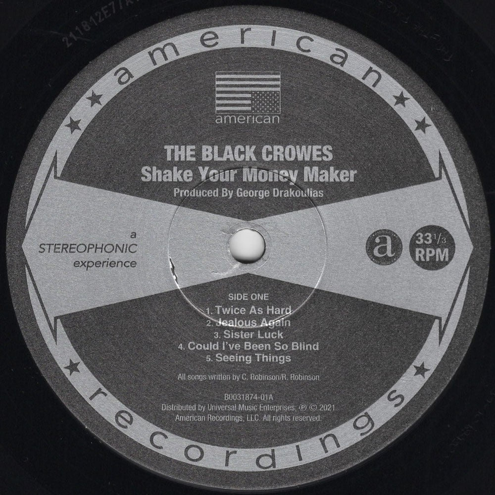 Label Disc: The Black Crowes – Shake Your Money Maker: 2020 Remaster Vinyl LP | Relix