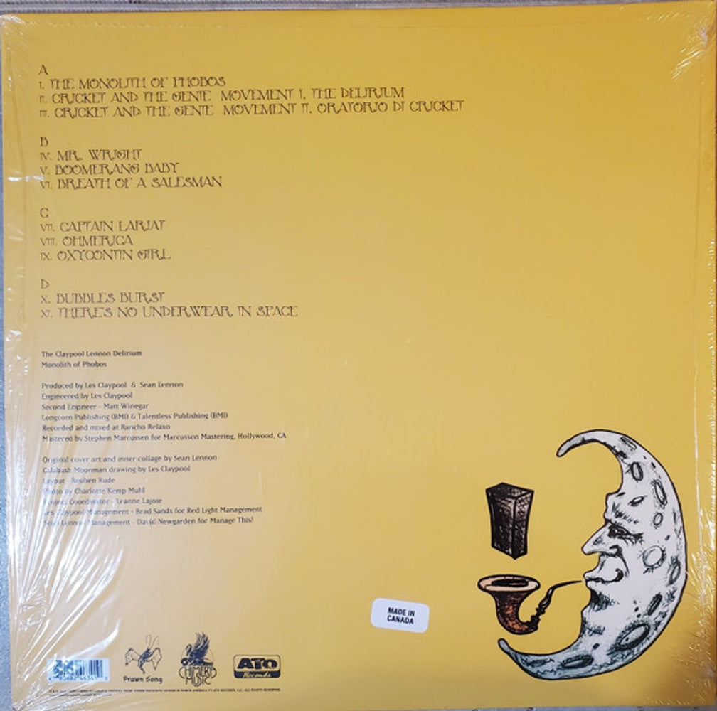 Label Disc: The Claypool Lennon Delirium – Monolith Of Phobos (Smoky Gray, Phobos Moon Edition LP Vinyl) Vinyl LP | Relix