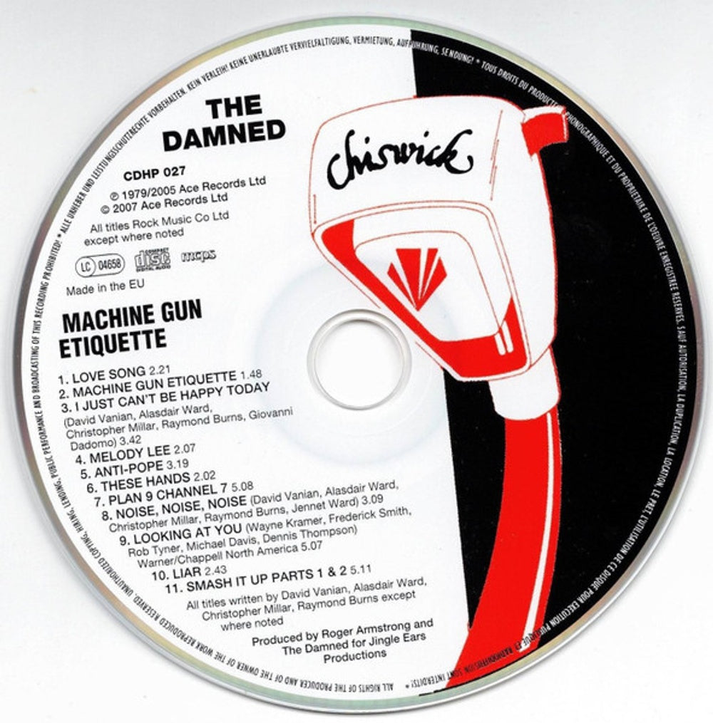 Label Disc: The Damned – Machine Gun Etiquette (Import CD) CD | Relix