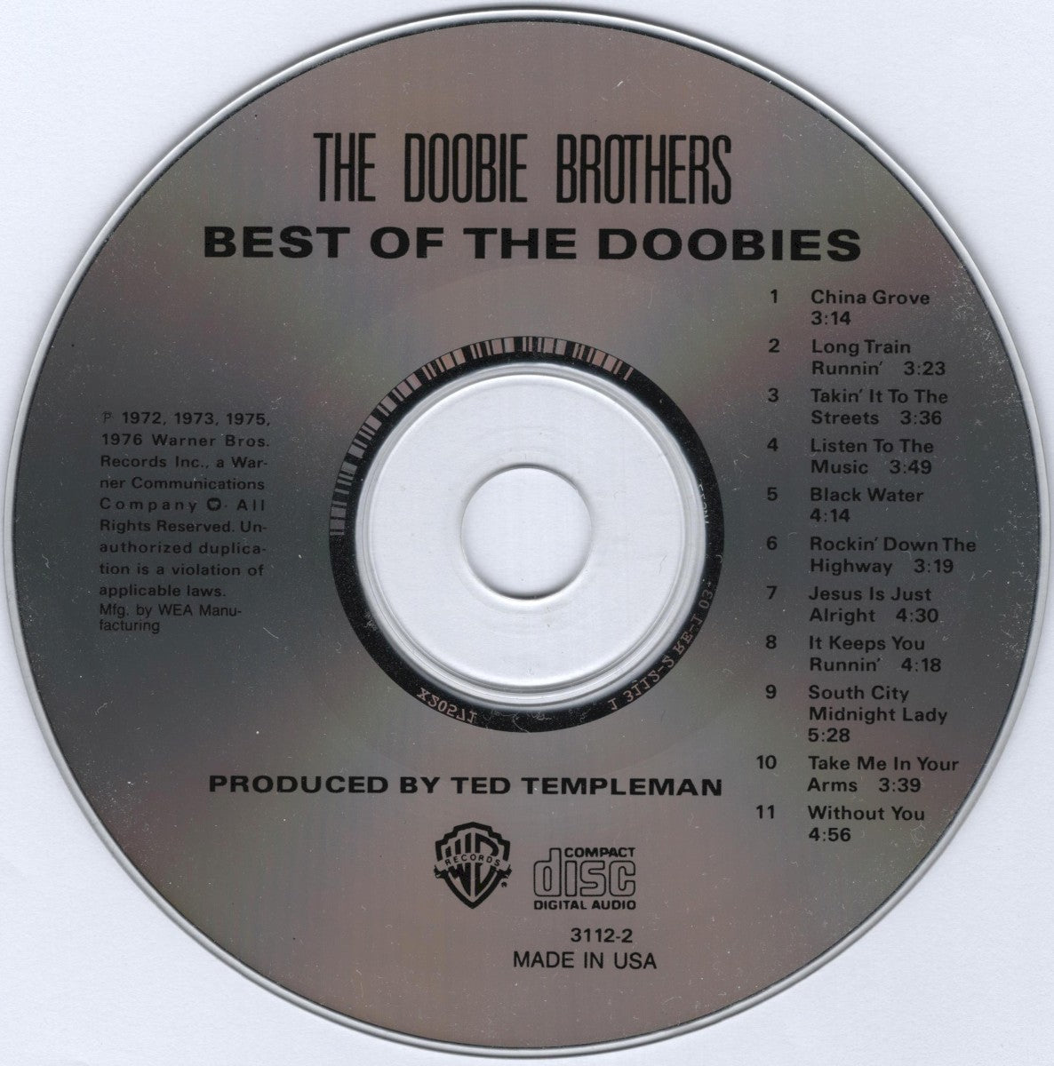 Label Disc: The Doobie Brothers – The Best Of The Doobies CD | Relix