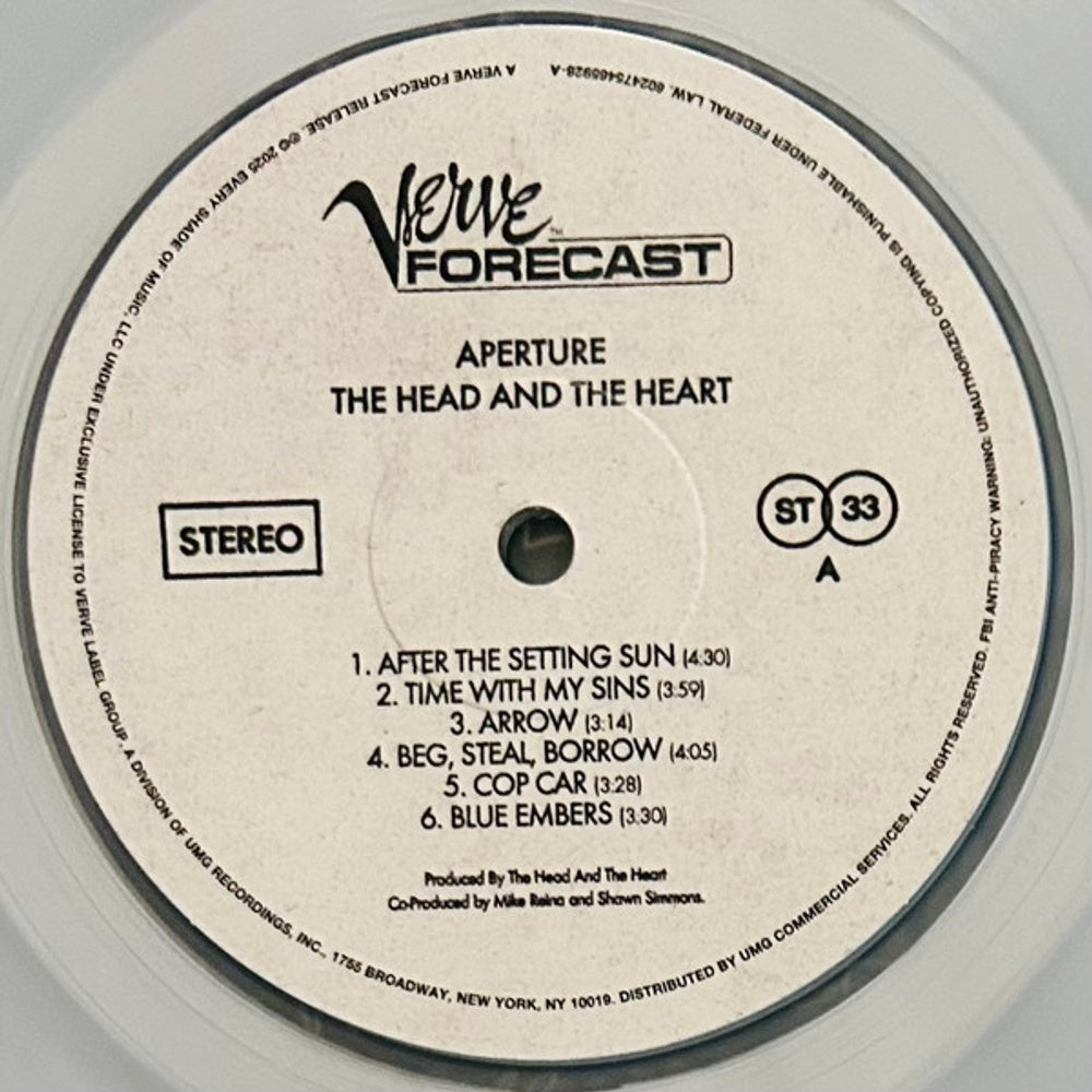 Label Disc: The Head And The Heart – Aperture Vinyl LP | Relix