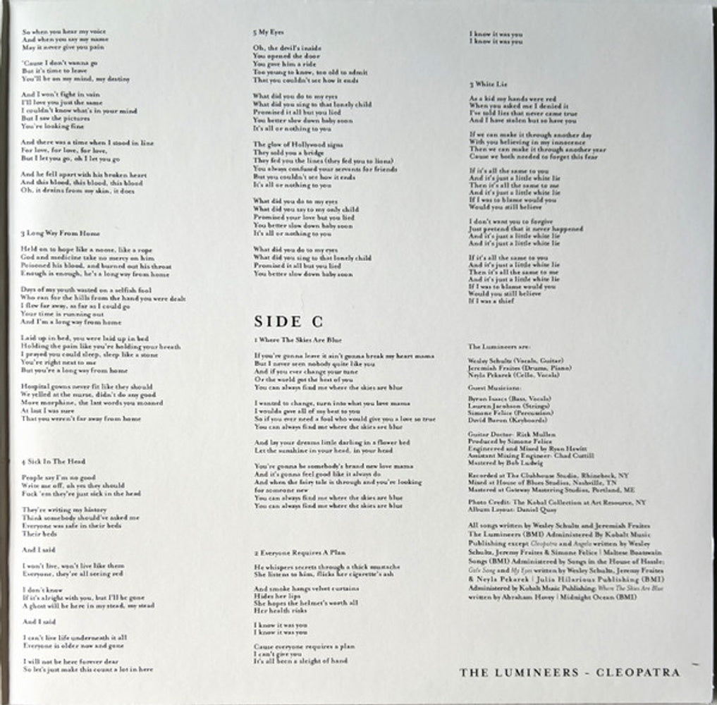 Label Disc: The Lumineers – Cleopatra (Deluxe LP Vinyl) Vinyl LP | Relix