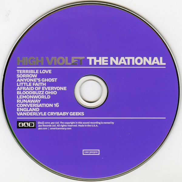 Label Disc: The National – High Violet CD | Relix