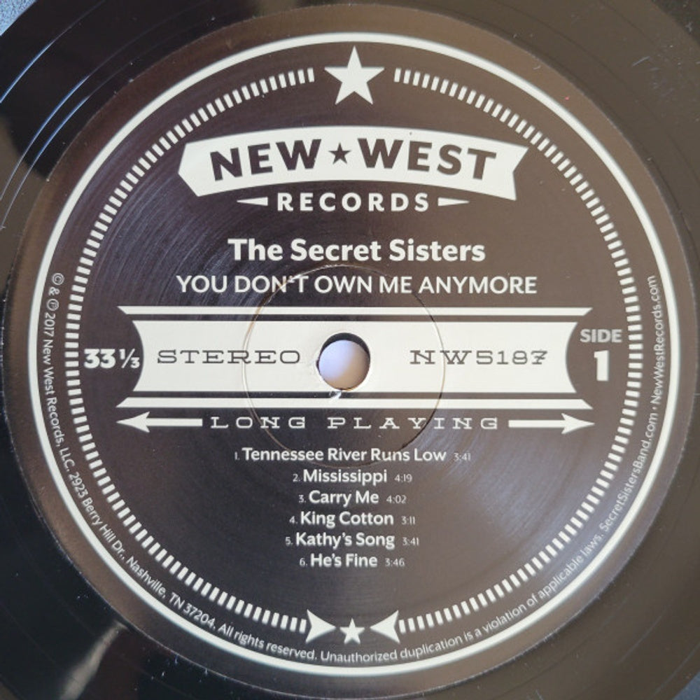 Label Disc: The Secret Sisters – You Don't Own Me Anymore Vinyl LP | Relix
