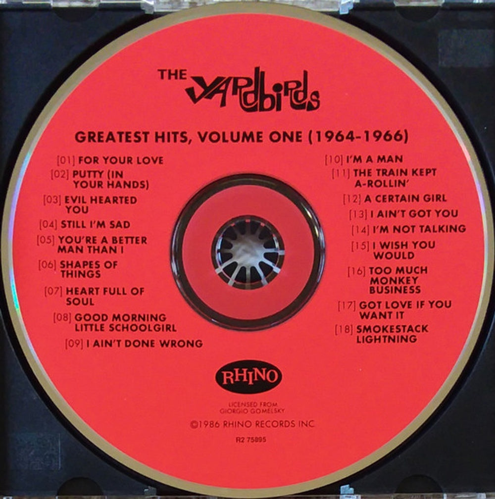 Label Disc: The Yardbirds – Greatest Hits, Vol. 1: 1964-1966 CD | Relix