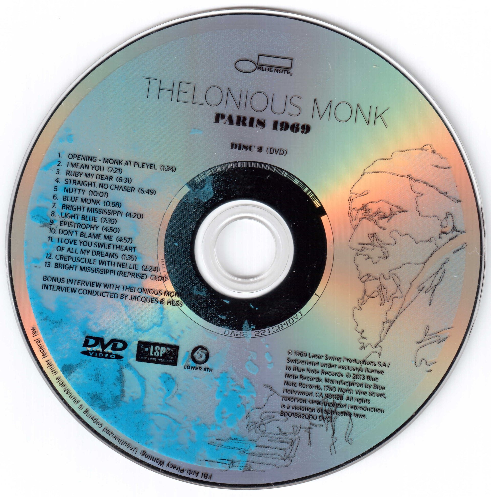 Label Disc: Thelonious Monk – Paris 1969 Vinyl LP | Relix