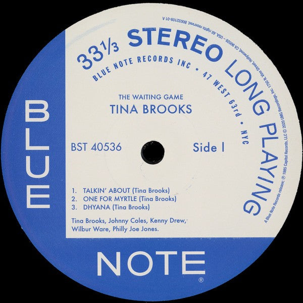 Label Disc: Tina Brooks – The Waiting Game (Blue Note Tone Poet Series LP Vinyl) Vinyl LP | Relix