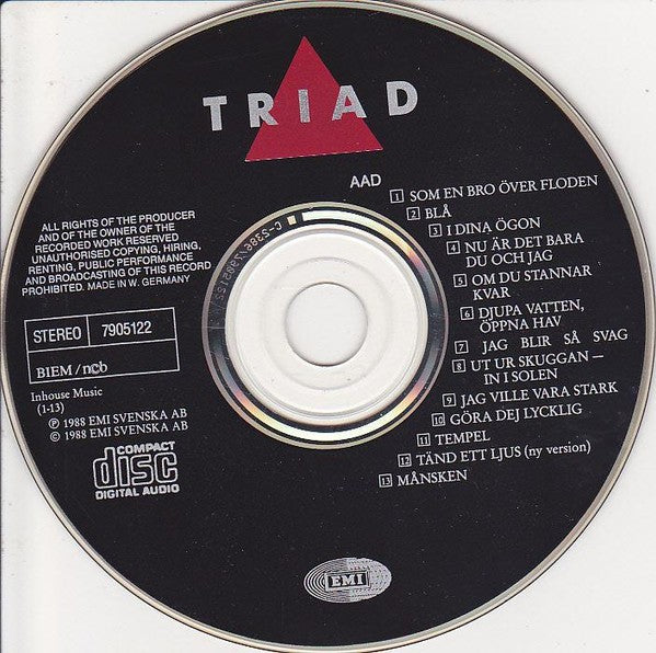 Label Disc: TRIAD – TRIAD CD | Relix
