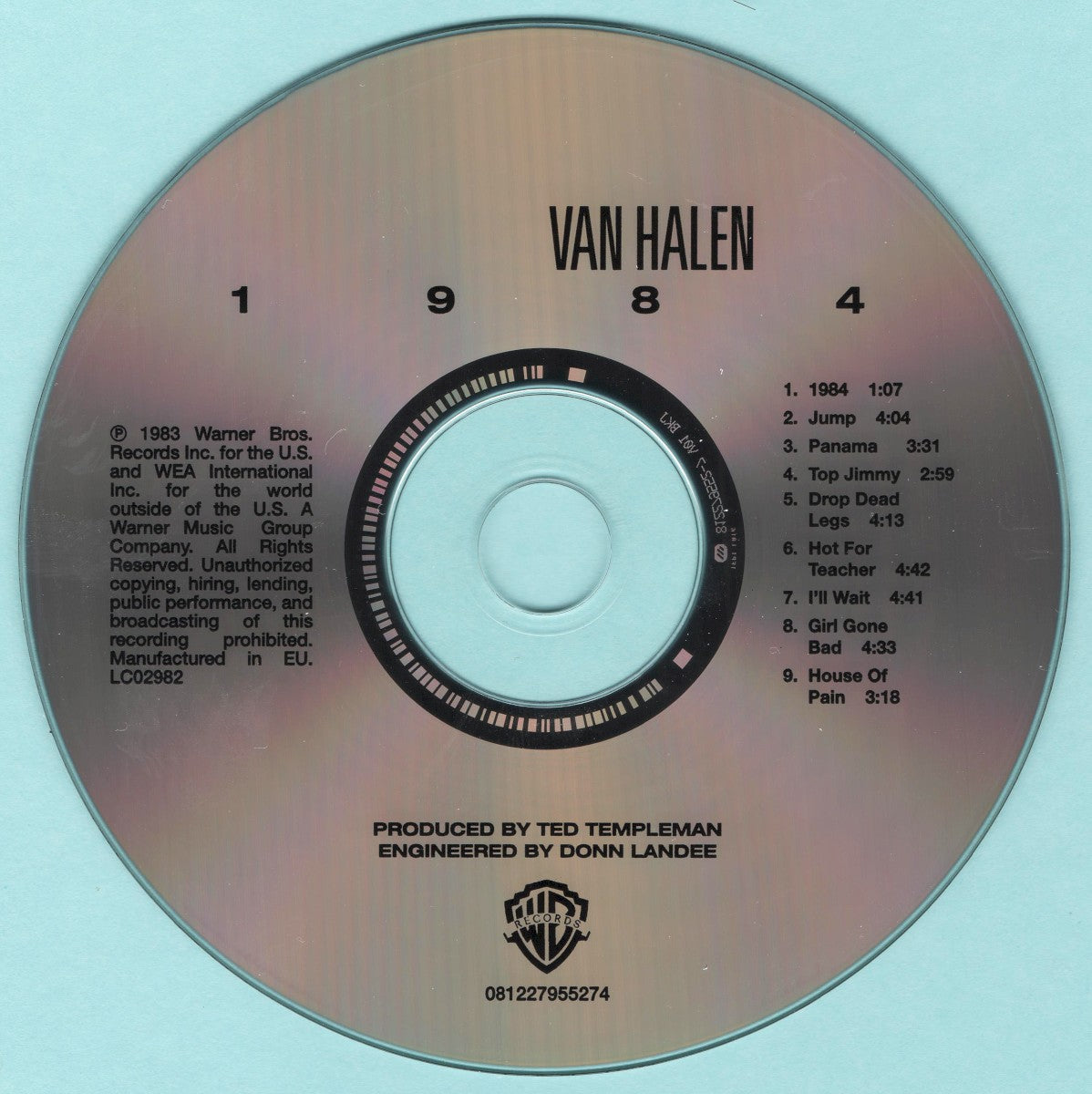Label Disc: Van Halen – 1984 CD | Relix