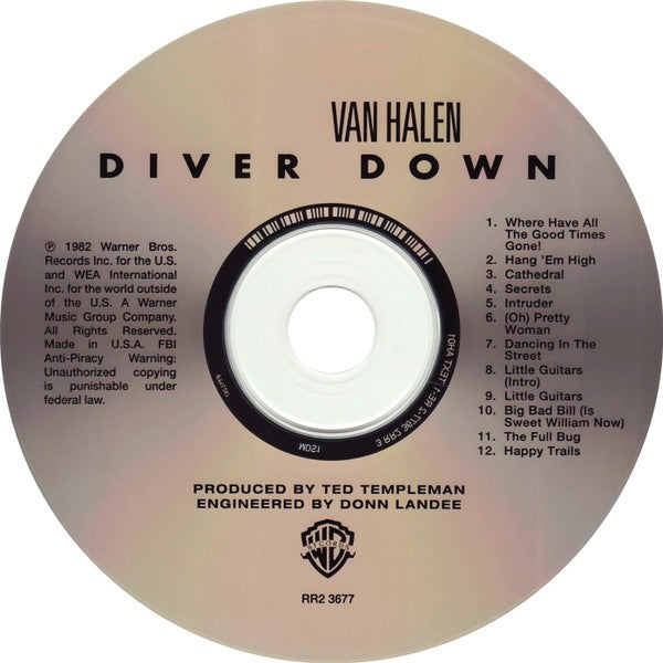 Label Disc: Van Halen – Diver Down CD | Relix