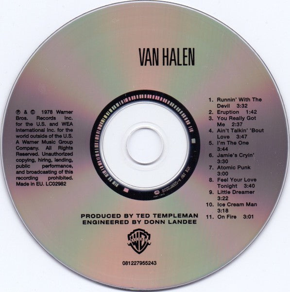 Label Disc: Van Halen – Van Halen CD | Relix
