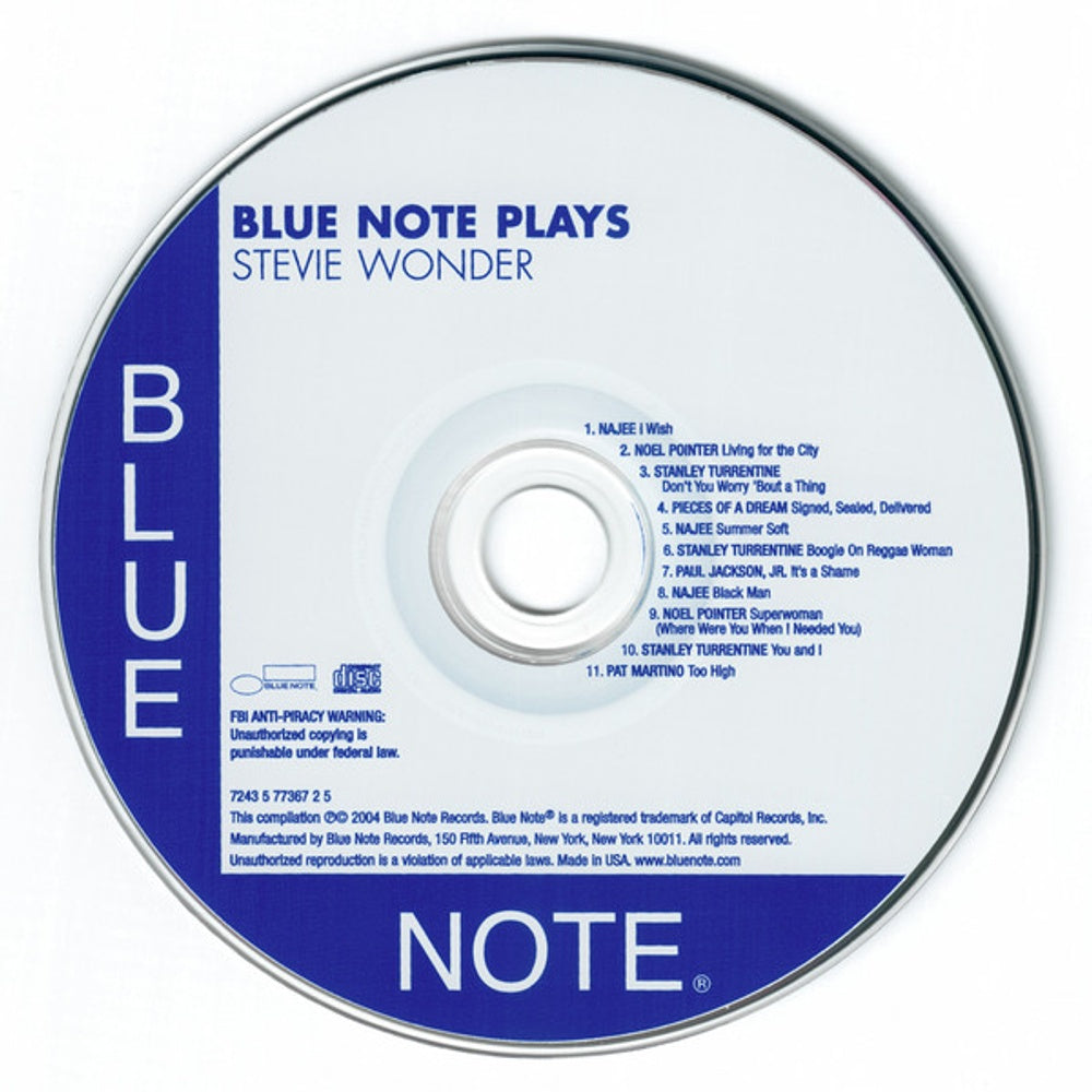 Label Disc: Various Artists – Blue Note Plays Stevie Wonder CD | Relix