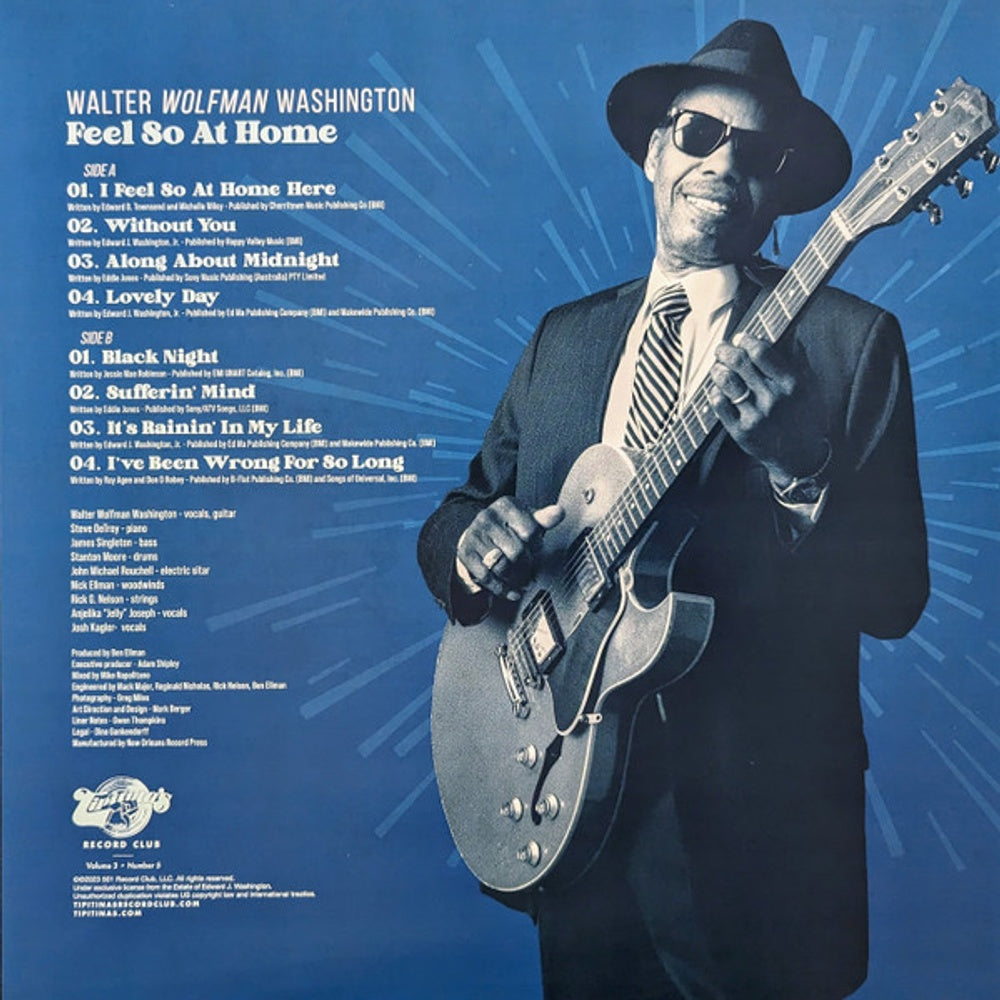 Label Disc: Walter Washington  Wolfman – Feel So At Home (Blk, 180 Gram LP Vinyl) Vinyl LP | Relix