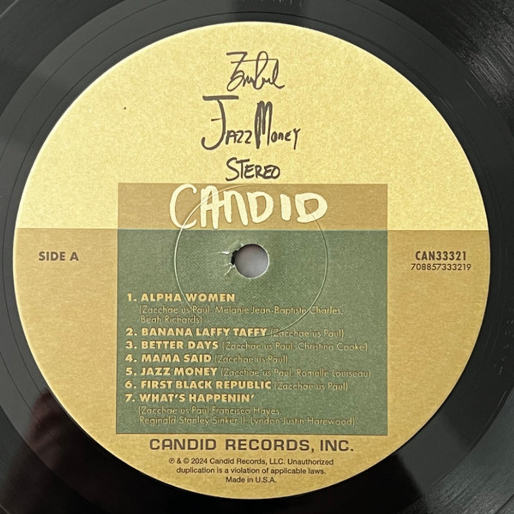 Label Disc: Zacchae'us Paul – Jazz Money Vinyl LP | Relix