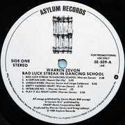 Label Disc: Zevon, Warren – Bad Luck Streak in Dancing School Vinyl LP | Relix