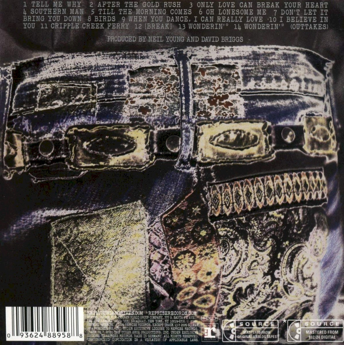 Neil Young – After The Gold Rush (50th Anniversary Edition CD) – Back Cover – Relix – 1200x1200px
