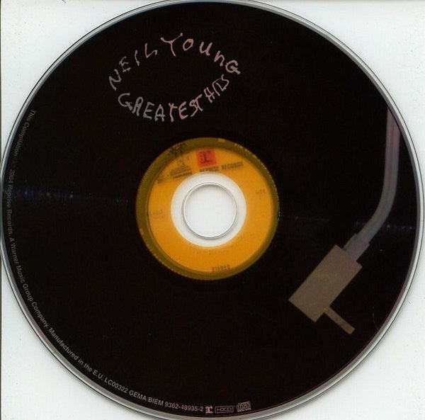 Neil Young – Greatest Hits (Bonus 7" Single LP Vinyl) – Label Disc – Relix – 1200x1200px