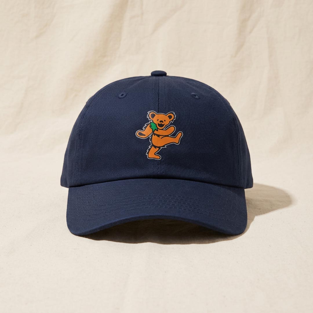 Orange Bear Dad Hat in Navy — Officially licensed Grateful Dead Hat from Relix