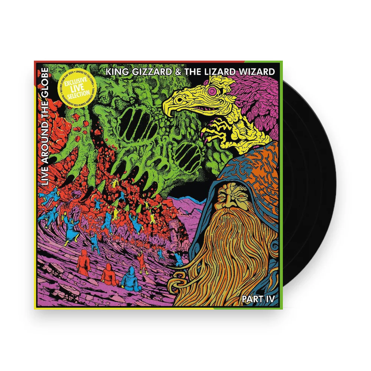 Packshot – King Gizzard & The Lizard Wizard – Live Around The Globe: Part IV (LP Vinyl) – LP – Relix