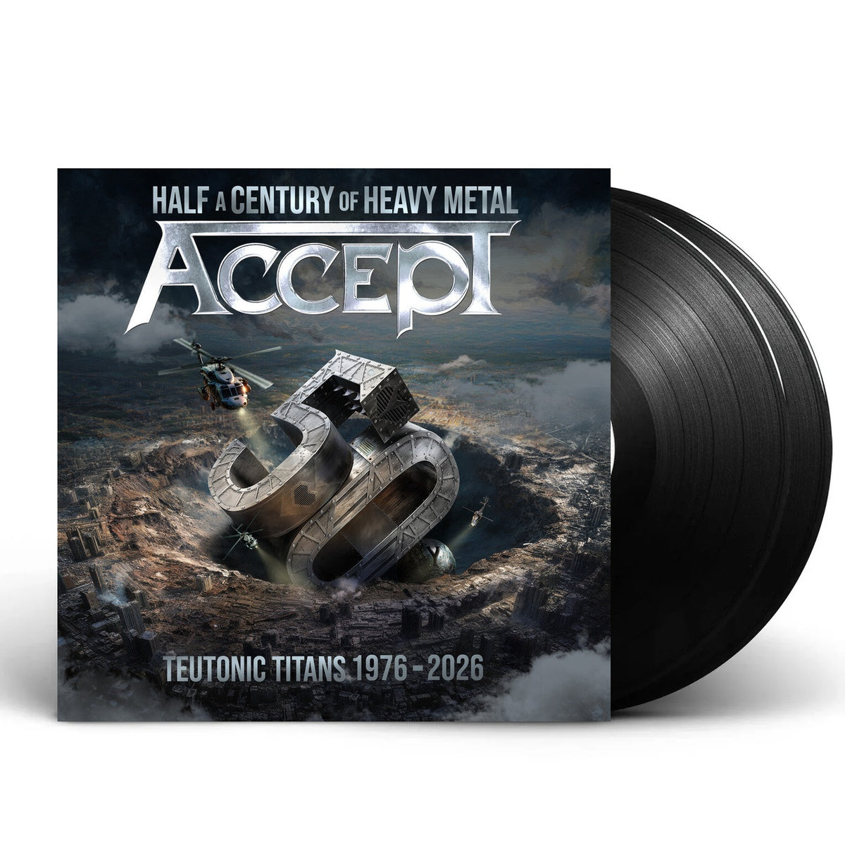 Packshot: Accept – Teutonic Titans 1976-2026 (2-LP Vinyl) Vinyl LP | Relix
