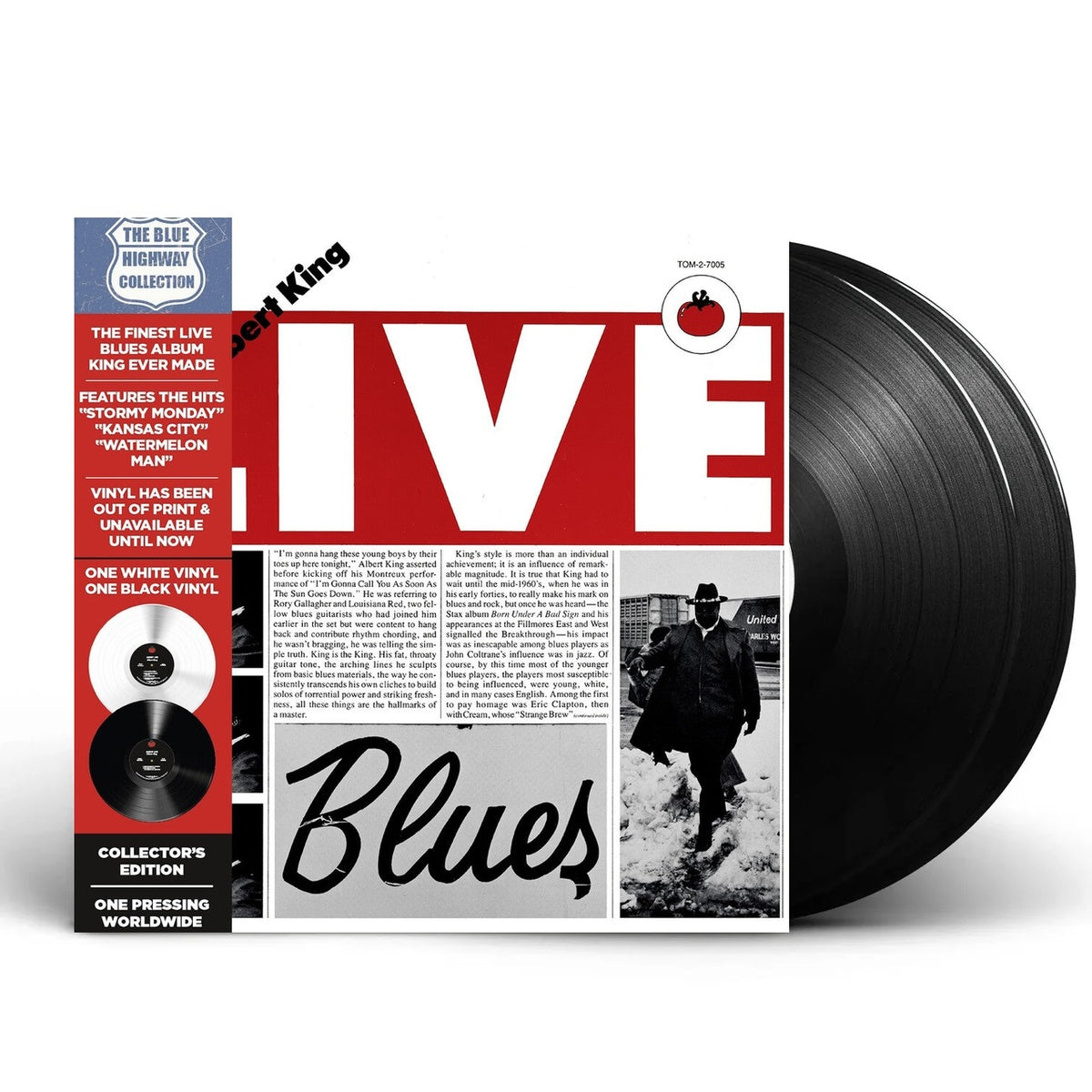 Packshot: Albert King – Albert Live (Colored, Deluxe, Limited Edition, Wht, Remastered, Reissue LP Vinyl) Vinyl LP | Relix