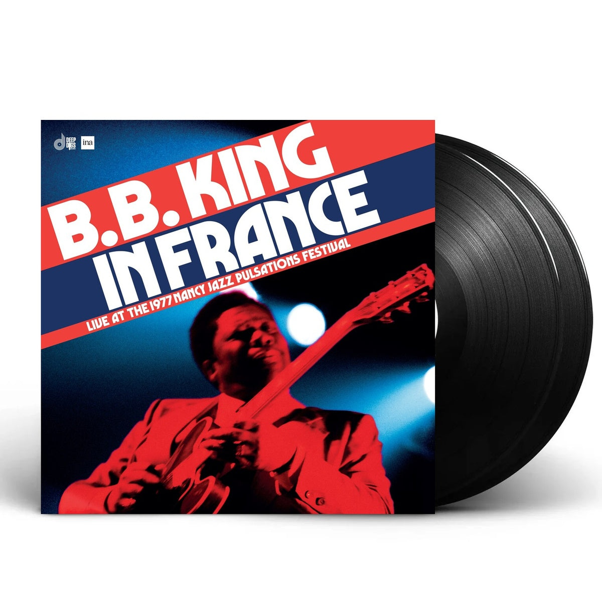 Packshot: B.B. King – In France: Live at the Nancy Jazz Pulsations Festival (1977, RSD Black Friday 2024 LP Vinyl) Vinyl LP | Relix
