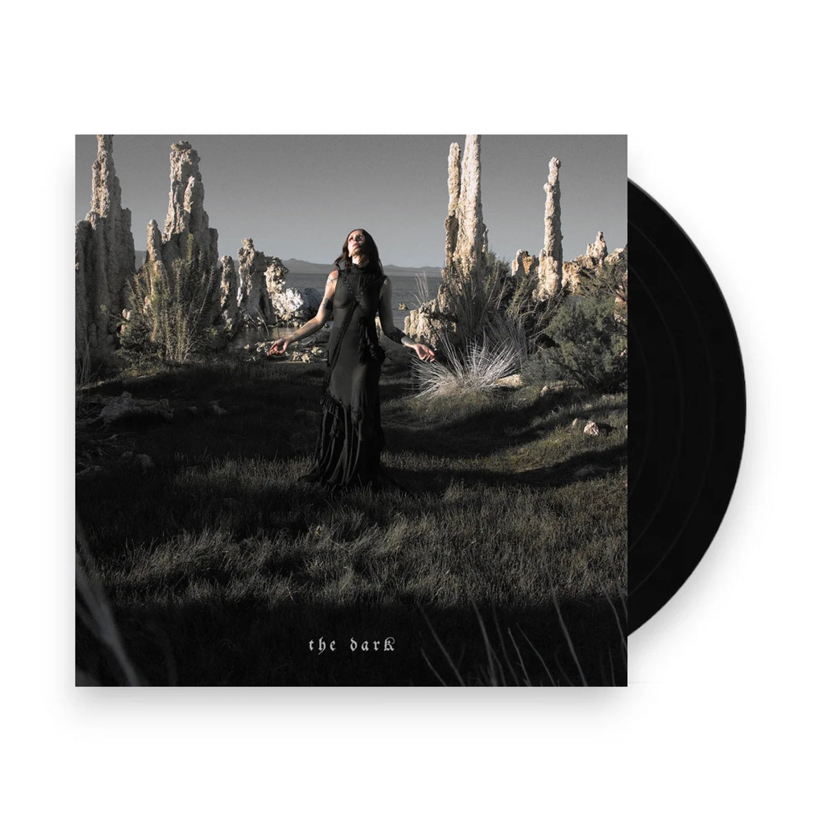 Packshot: Chelsea Wolfe – The Dark (Indie Exclusive, SIGNED Insert - Translucent Dark Grass Green LP Vinyl) Vinyl LP | Relix