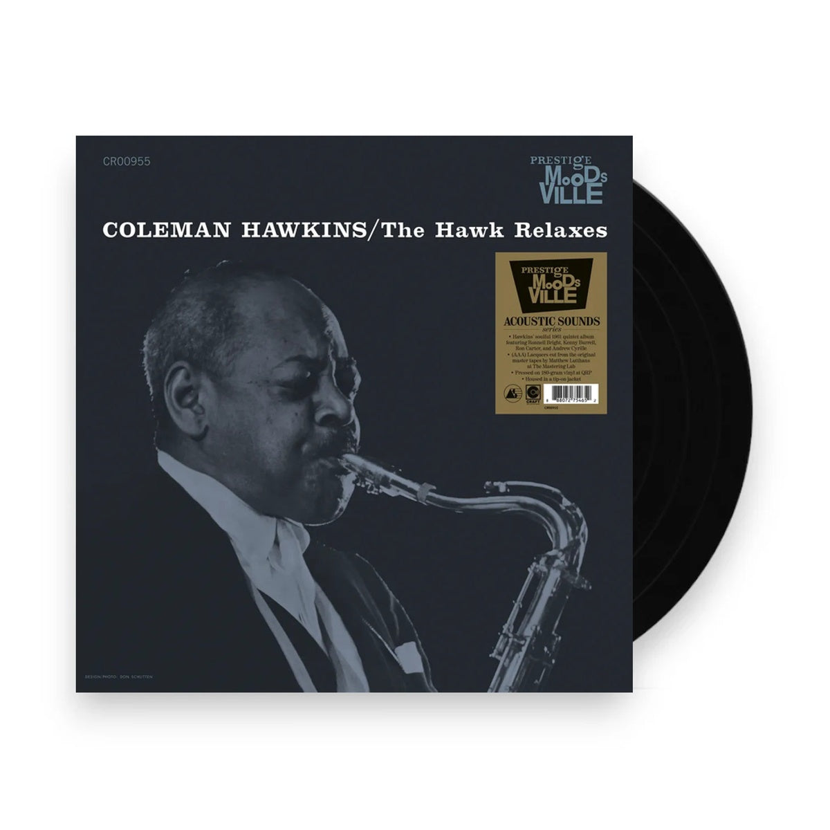 Packshot: Coleman Hawkins – The Hawk Relaxes - Moodsville Acoustic Sounds Series (180g Black - Stoughton tip-on jacket and OBI LP Vinyl) Vinyl LP | Relix