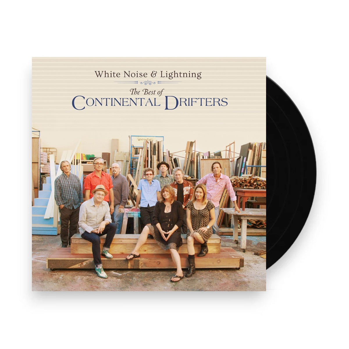 Packshot: Continental Drifters – White Noise & Lightning: The Best Of Continental Vinyl LP | Relix