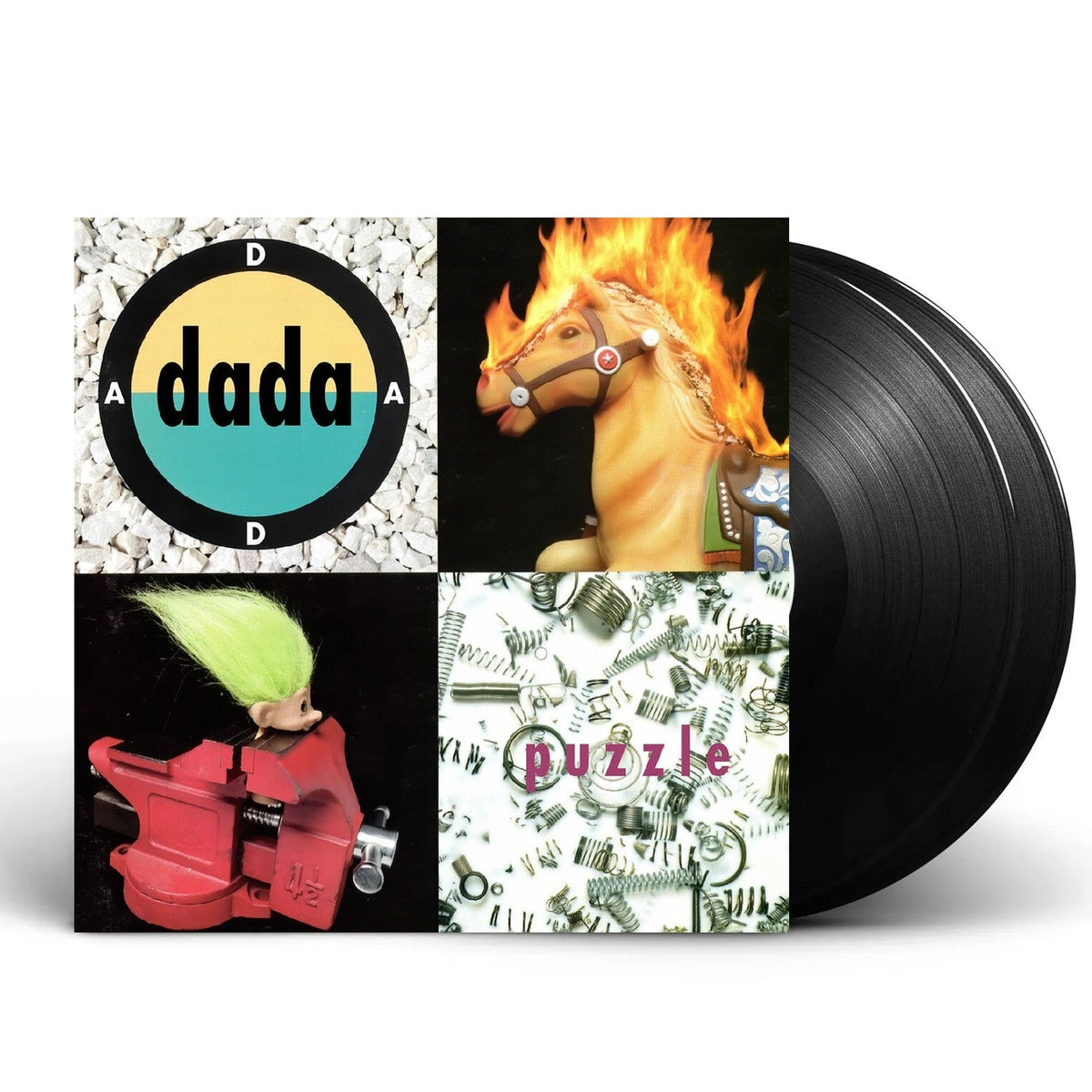 Packshot: Dada – Puzzle - Green & Yellow Troll Hair Vinyl (Colored LP Vinyl) Vinyl LP | Relix