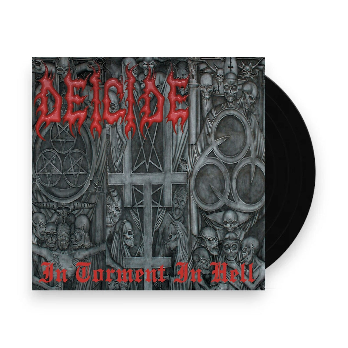 Packshot: Deicide – In Torment In Hell - Remastered - Red Smoke (Colored LP Vinyl) Vinyl LP | Relix